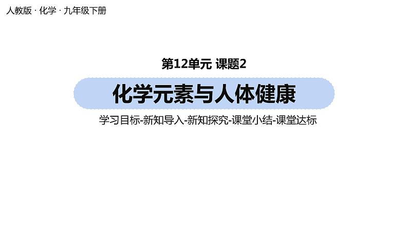 人教版化学九年级下册第12单元 课题2 化学元素与人体健康课件01