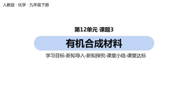 人教版化学九年级下册第12单元 课题3 有机合成材料课件（3份视频素材)01