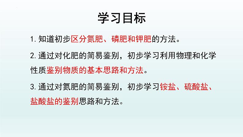 第十一单元课题2 第二课时 化肥的简易鉴别课件—九年级化学人教版下册第2页