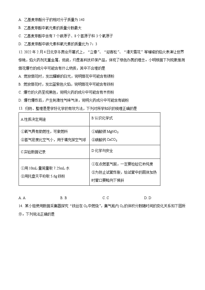 山东省聊城市莘县2022-2023学年九年级上学期期中化学试题(含答案)第3页