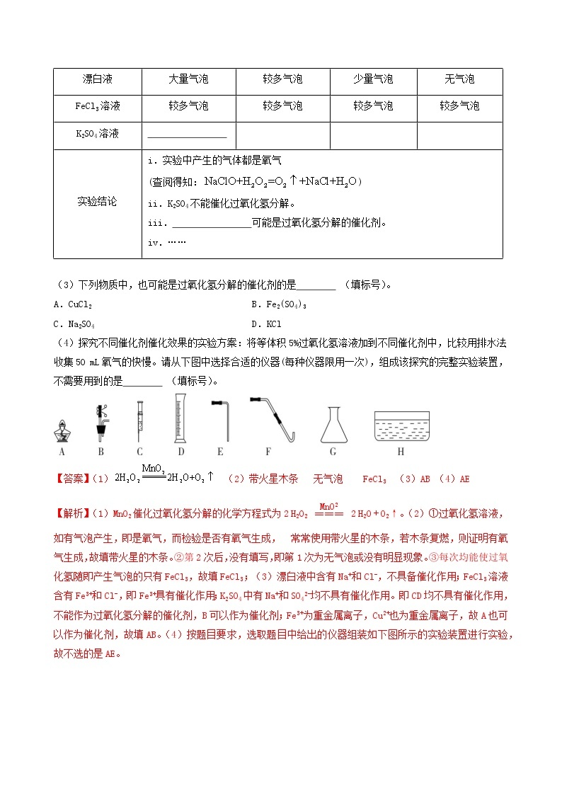 2018-2022年广州中考化学5年真题1年模拟分项汇编 专题10 气体性质验证 制备 净化（学生卷+教师卷）03