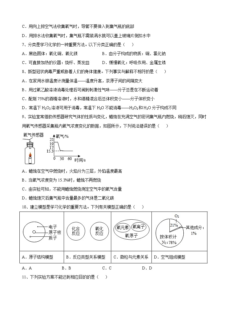安徽省合肥市大柏中学2022_2023学年九年级上学期期中考试模拟化学试题(含答案)02