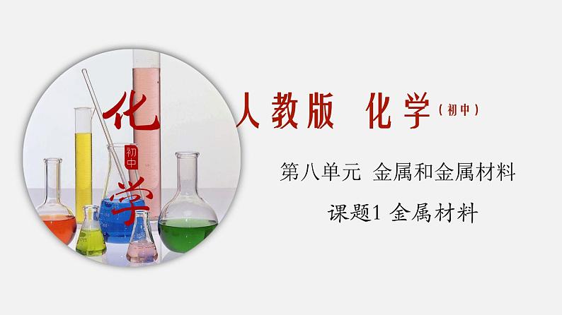 课题8.1 金属材料（课件）-2022-2023学年九年级化学下册同步精品课堂(人教版)第1页