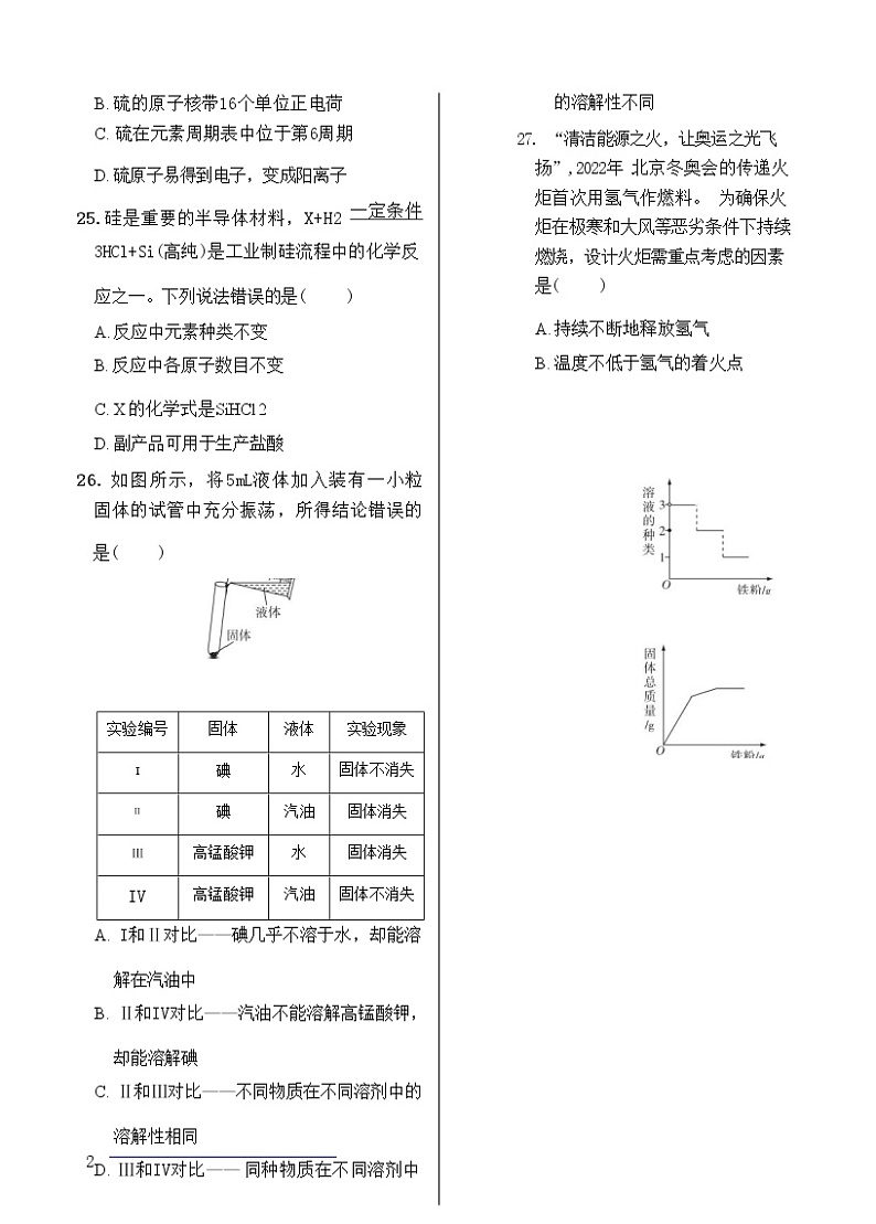 2022年湖北省宜昌市初中化学学业水平考试（含答案解析）03
