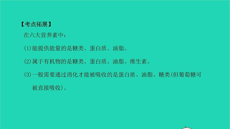 全国版2022中考化学第一篇教材梳理夯实基础第十二单元化学与生活讲本课件06