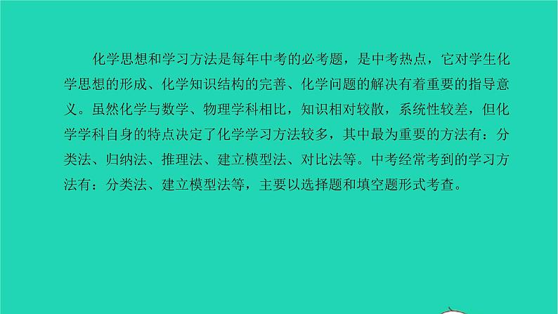 全国版2022中考化学第二篇专题突破能力提升专题一化学学习方法的应用讲本课件第3页