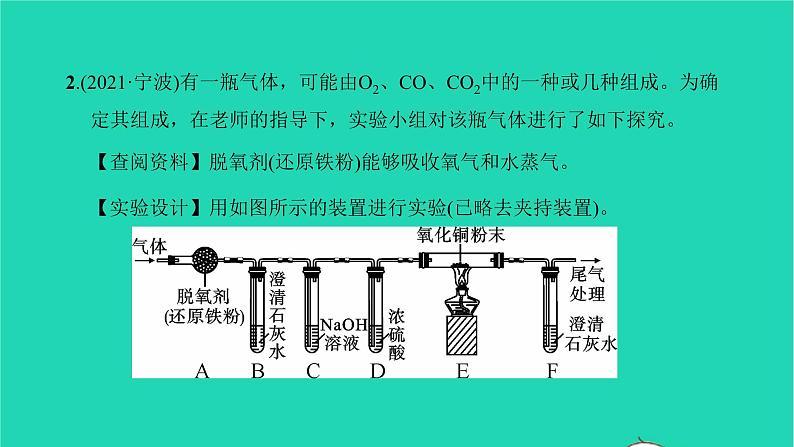 全国版2022中考化学第二篇专题突破能力提升专题八化学实验探究练本课件第6页