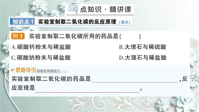 人教版化学九年级上册 课题2 二氧化碳制取的研究 课件第2页