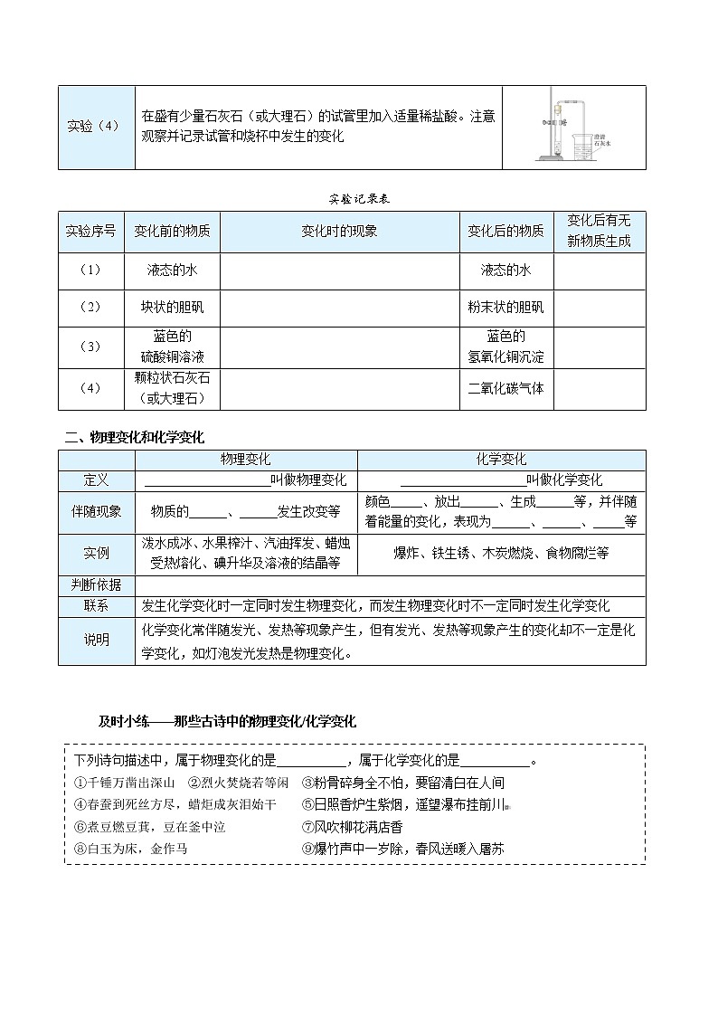 1-01 物质的变化和性质（word讲义） -2022-2023学年九年级上册化学同步精品讲义（人教版）02