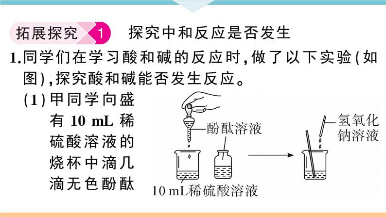 人教版九年级化学下册安徽习题讲评课件同步练习十单元酸和碱6实验突破三有关中和反应的实验探究第5页