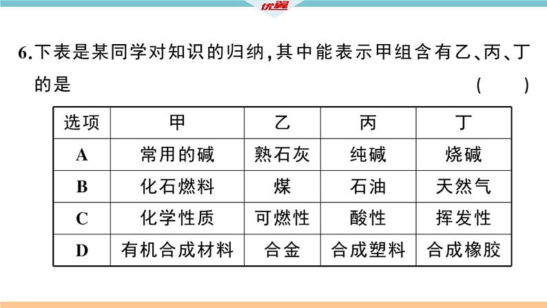 人教版九年级化学下册2020年安徽中考模拟卷第7页