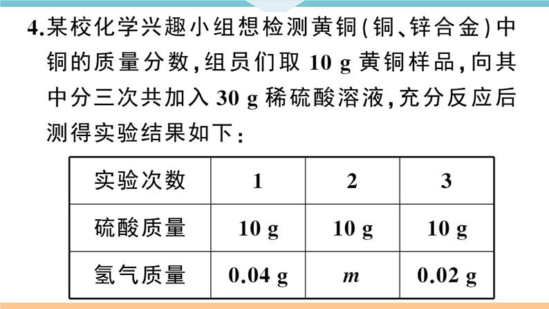 人教版九年级化学下册安徽习题讲评课件核心考点速记6题型六化学计算题07