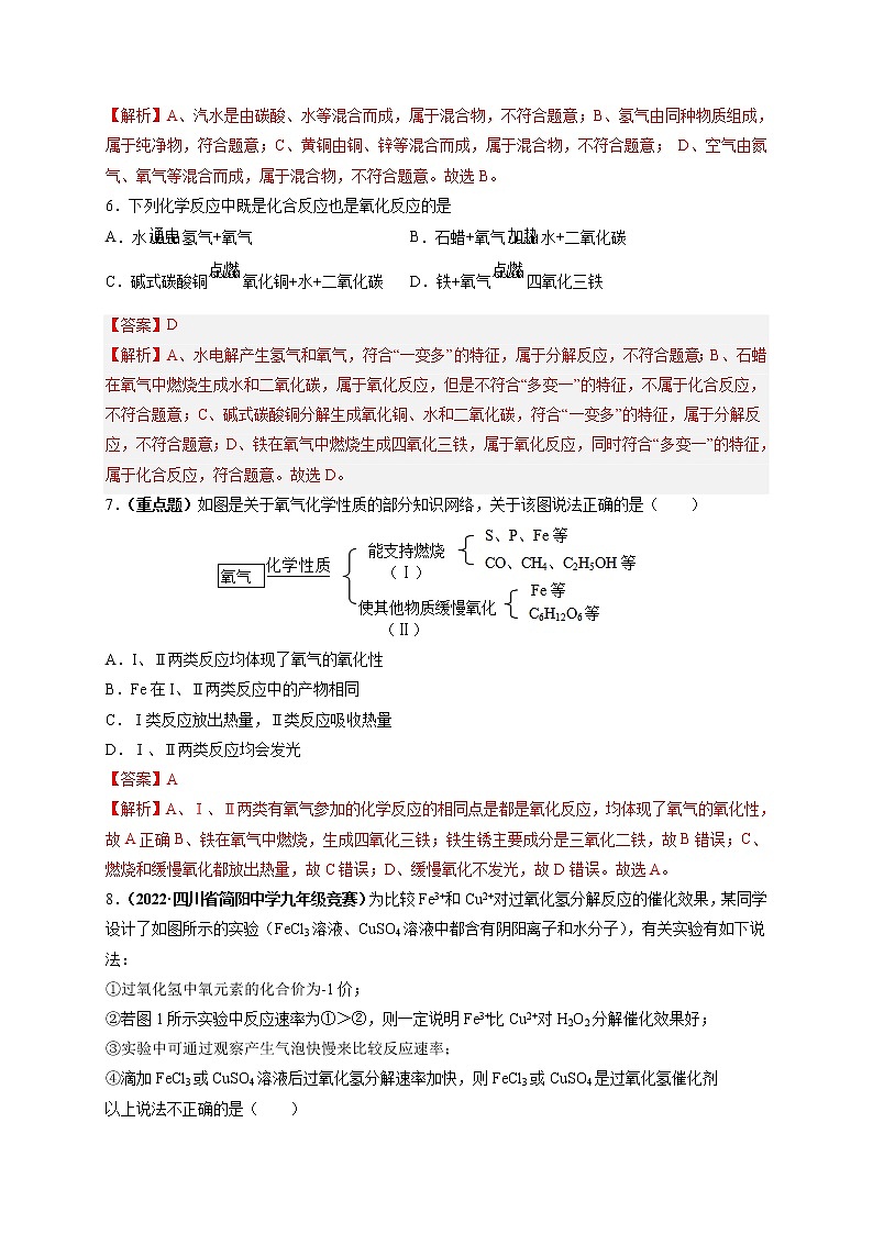 第二单元 我们周围的空气（选拔卷）-【单元测试】2022-2023学年九年级化学上册尖子生选拔卷（人教版）03
