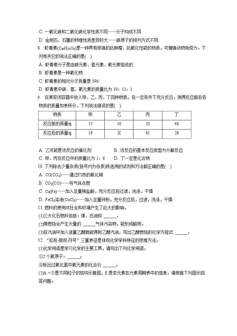 2021-2022学年辽宁省盘锦市大洼区九年级（上）期末化学试卷（含答案解析）第2页