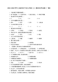 2021-2022学年上海市长宁区九年级（上）期末化学试卷（一模）（含答案解析）