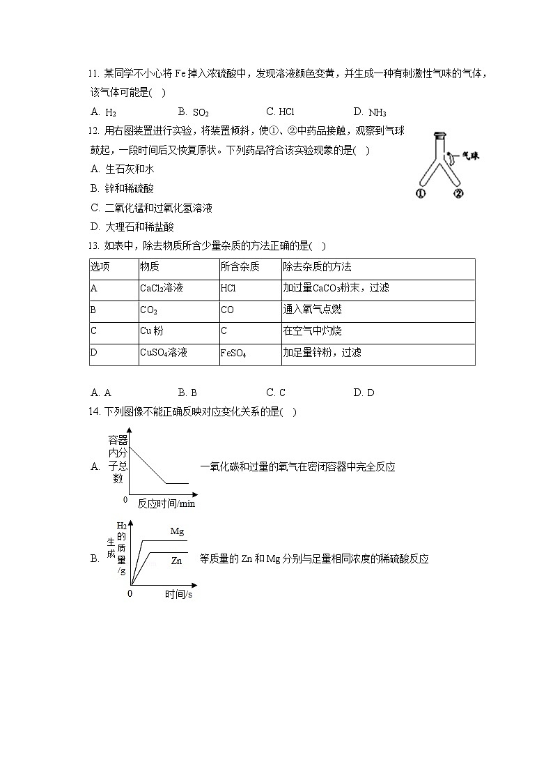 2021-2022学年河南省三门峡市陕州区九年级（上）期末化学试卷（含详细答案解析）第3页