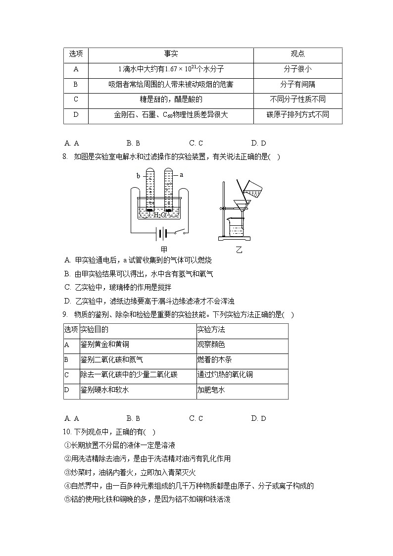 2021-2022学年湖北省十堰市房县九年级（上）期末化学试卷（含详细答案解析）第2页