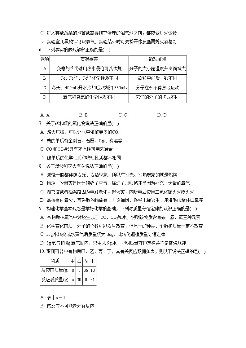 2021-2022学年湖南省岳阳市经开区九年级（上）期末化学试卷（含详细答案解析）02