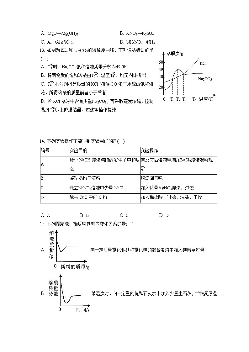 2021-2022学年山东省烟台市龙口市九年级（上）期末化学试卷（五四学制）（含详细答案解析）03