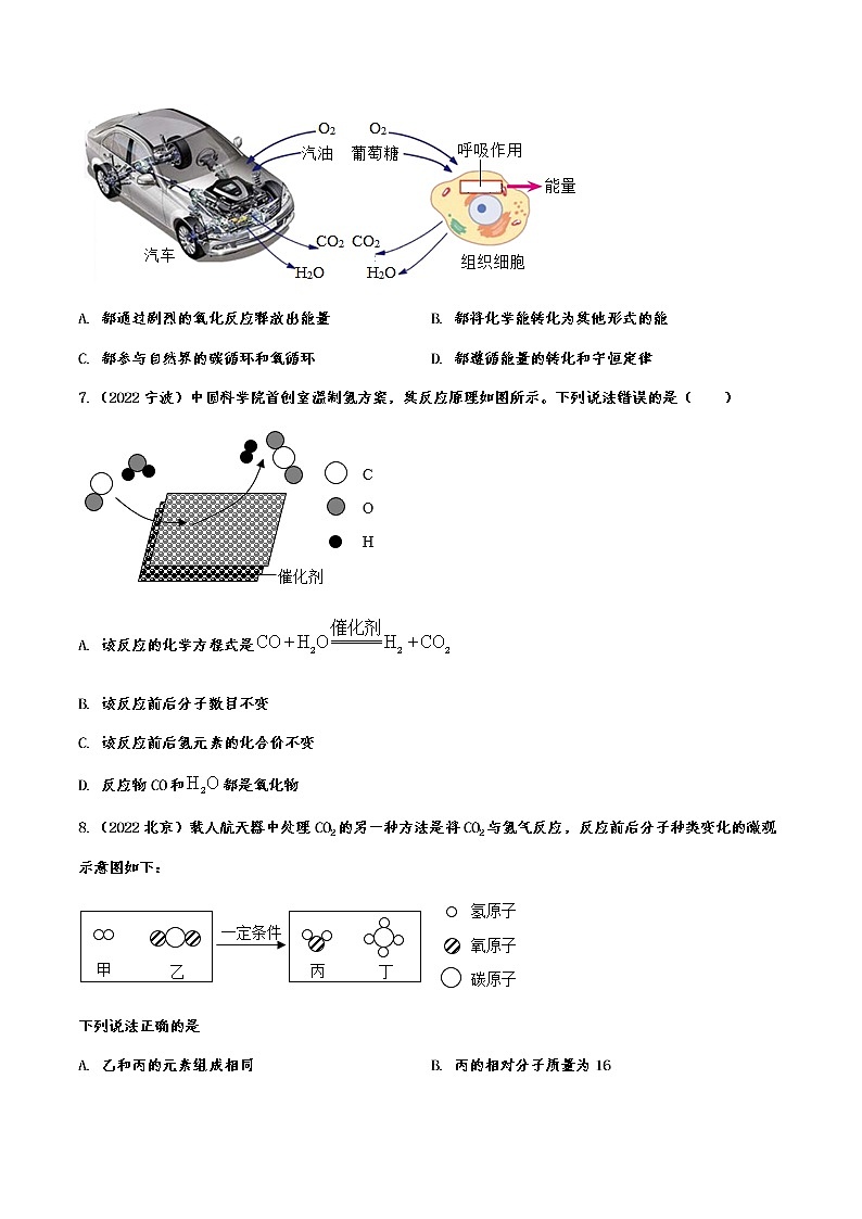 2022年中考化学真题分类汇编：质量守恒定律和化学方程式第2页