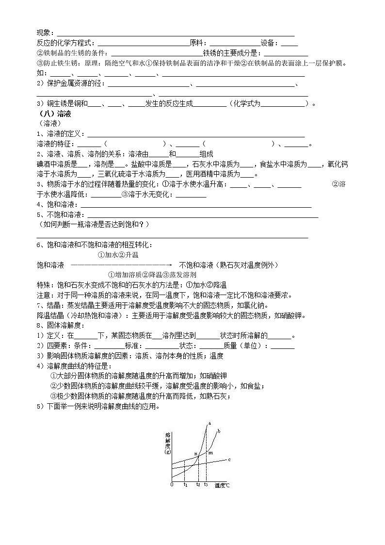 九年级化学下册复习学案02