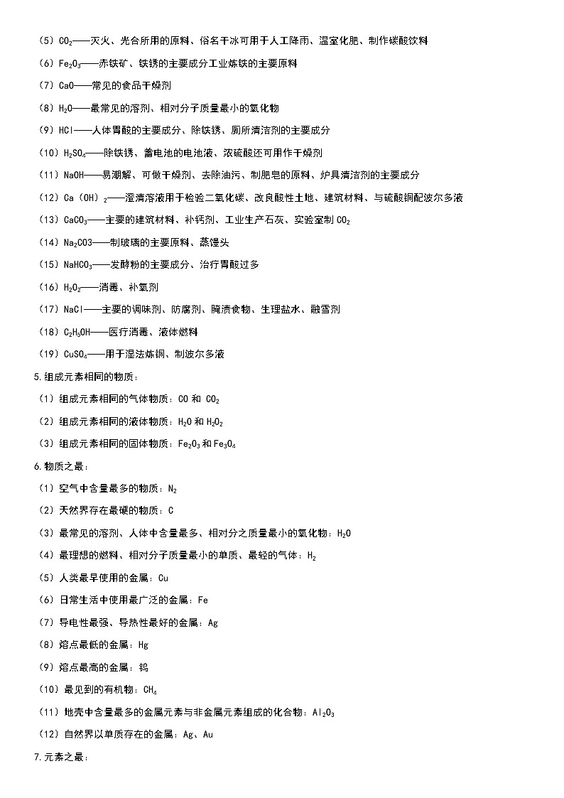 最新人教版中考必考推断题题眼知识点第2页