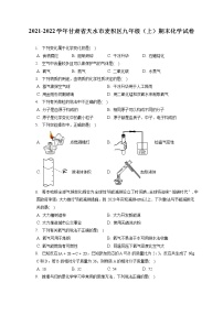 2021-2022学年甘肃省天水市麦积区九年级（上）期末化学试卷（含答案解析）