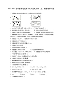 2021-2022学年甘肃省武威市凉州区九年级（上）期末化学试卷（含答案解析）