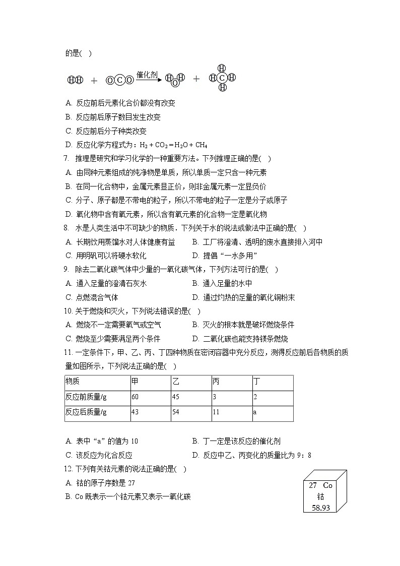 2021-2022学年贵州省毕节市赫章县九年级（上）期末化学试卷（含答案解析）02