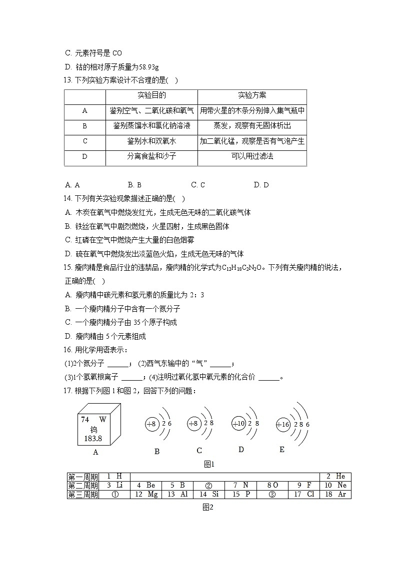 2021-2022学年贵州省毕节市赫章县九年级（上）期末化学试卷（含答案解析）03