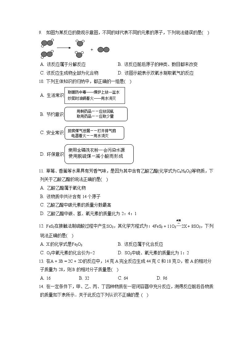 2021-2022学年内蒙古巴彦淖尔市杭锦后旗五中九年级（上）期末化学试卷（含答案解析）第3页