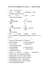 2021-2022学年青海省西宁市九年级（上）期末化学试卷（含答案解析）