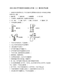 2021-2022学年重庆市巫溪县九年级（上）期末化学试卷（含答案解析）