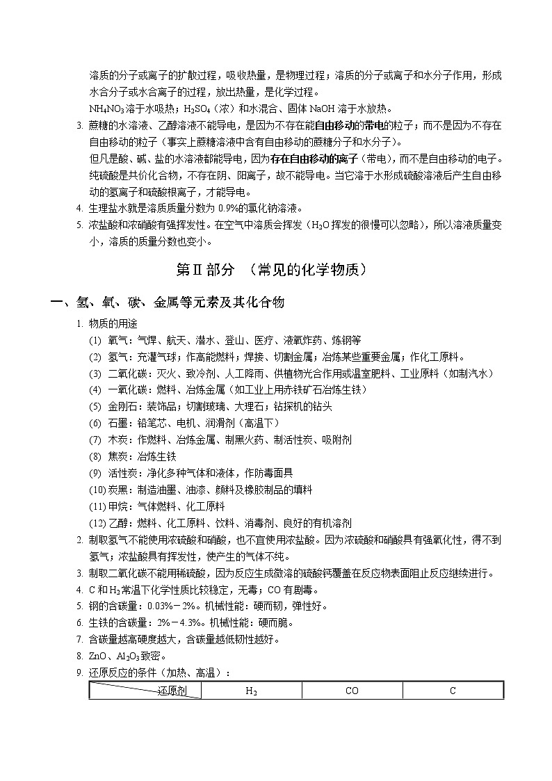 人教版初中化学总复习资料第2页