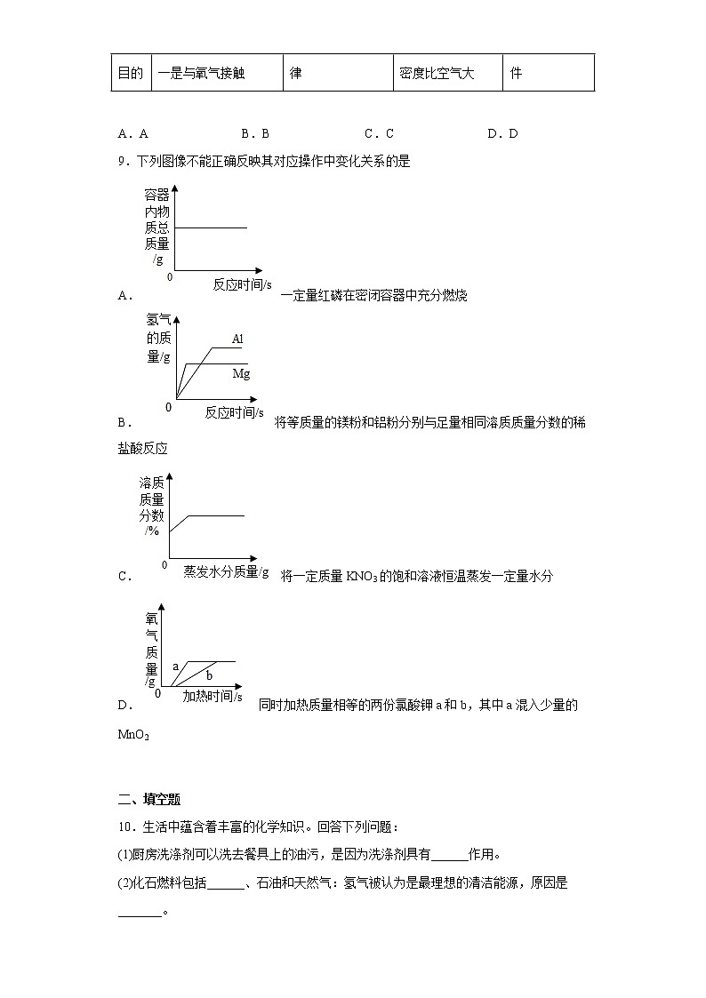 陕西省延安市新区第三中学2021-2022学年九年级上学期期末化学试题(含答案)第3页