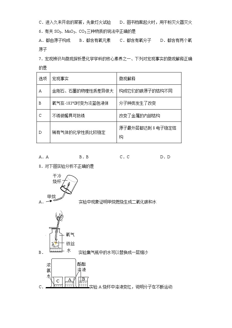 陕西省宝鸡市陈仓区千渭初级中学2021-2022学年九年级上学期期末化学试题(含答案)02