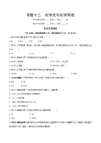 专题12 化学式与化学用语（专题精练）-【满分之路】 中考化学一轮复习精讲精练 （适用2023年中考化学）