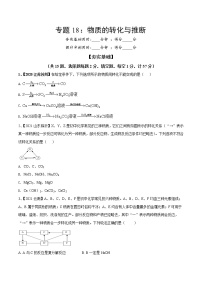 专题18 物质的转化与推断（专题精练）-【满分之路】 中考化学一轮复习精讲精练 （适用2023年中考化学）