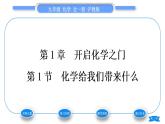 滬教版九年級化學上第1節(jié)化學給我們帶來什么習題課件