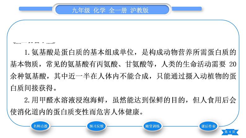沪教版九年级化学下第8章食品中的有机化合物第3节蛋白质维生素习题课件04
