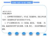 科粵版九年級化學(xué)上第二章空氣、物質(zhì)的構(gòu)成2.1空氣的成分第2課時我們的呼吸作用　保護(hù)大氣環(huán)境習(xí)題課件