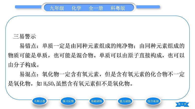 科粤版九年级化学上第二章空气、物质的构成2.4辨别物质的元素组成第2课时单质和化合物习题课件03