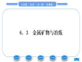 科粤版九年级化学下第六章金属6.3金属矿物与冶炼习题课件