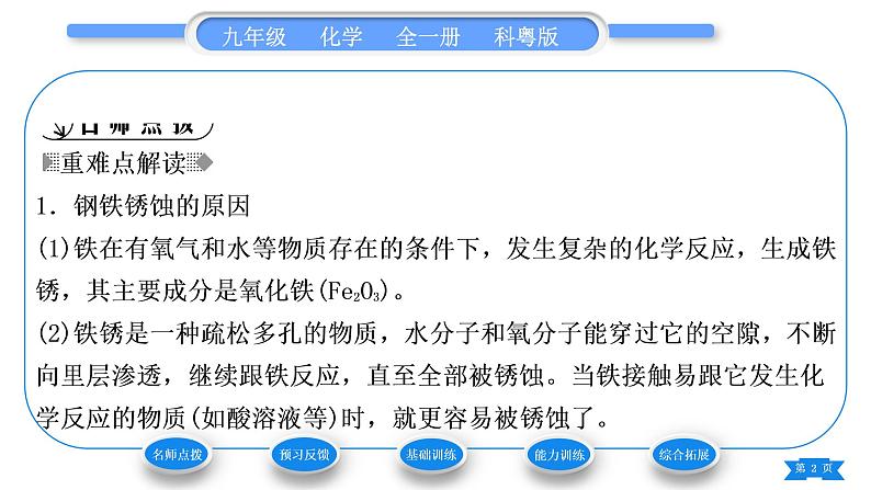 科粤版九年级化学下第六章金属6.4珍惜和保护金属资源习题课件第2页