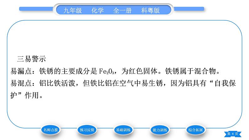 科粤版九年级化学下第六章金属6.4珍惜和保护金属资源习题课件第4页