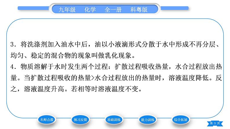 科粤版九年级化学下第七章溶液7.1溶解与乳化习题课件第3页