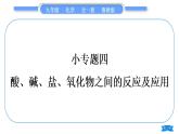 鲁教版九年级化学下第八单元海水中的化学专题四酸、碱、盐、氧化物之间的反应及应用习题课件