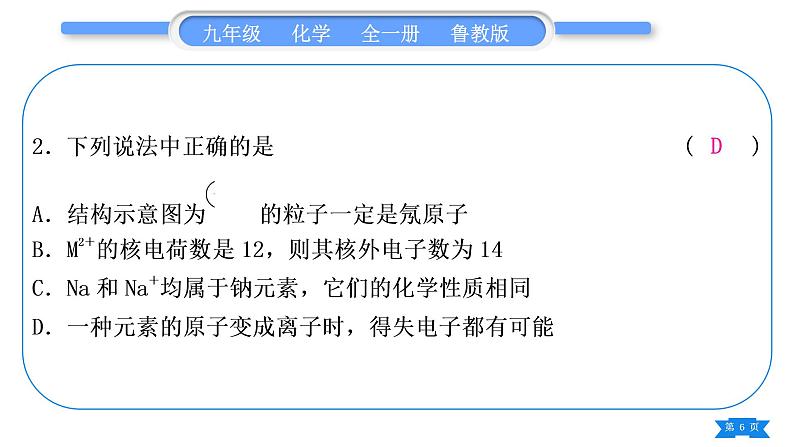 鲁教版九年级化学上第二单元探秘水世界复习与提升习题课件06