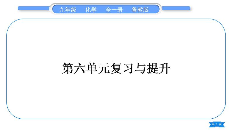 鲁教版九年级化学上第六单元燃烧与燃料复习与提升习题课件第1页