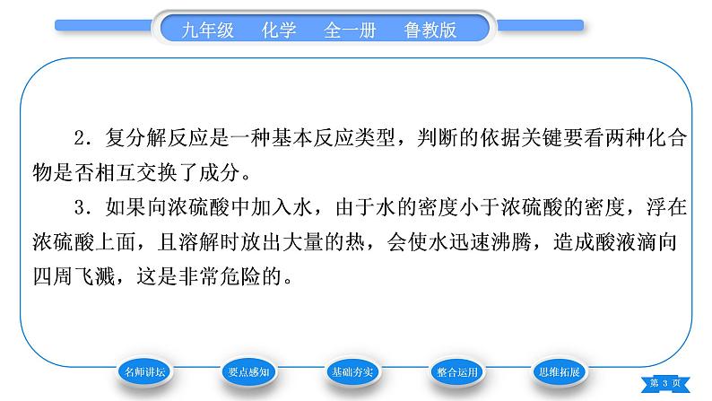 鲁教版九年级化学下第七单元常见的酸和碱第一节酸及其性质第1课时常见的酸习题课件03